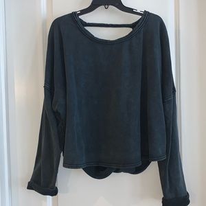 Free People Open-Back Sweatshirt